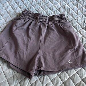 Women's Athletic Shorts in Deep Mauve - Comfortable High-Waist Sport Shorts